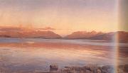 Johann Gottfried Steffan Evening Twilight at the Lake of Zurich (nn02) china oil painting artist